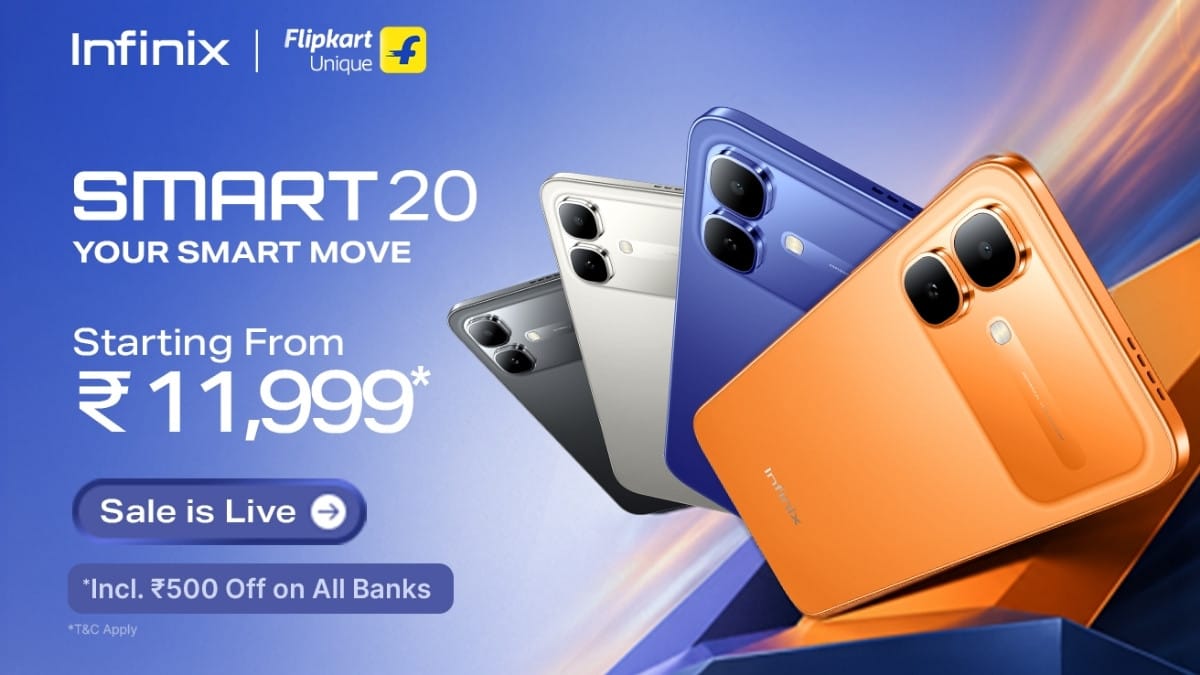 120Hz डिस्प्ले, 7.7mm डिज़ाइन और IP64 के साथ Infinix Smart 20, ₹11,999 से बिक्री शुरू